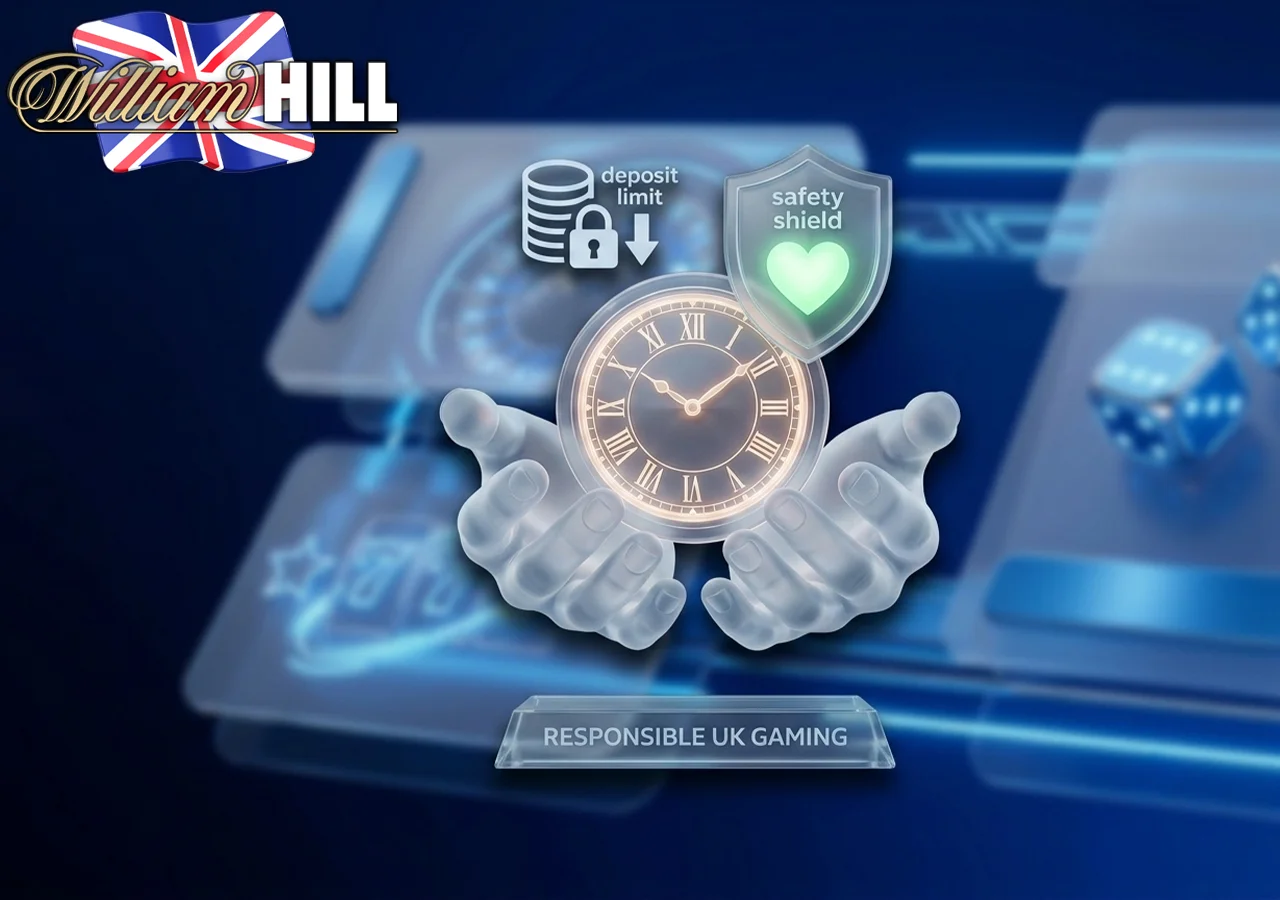 Overview of player safety tools, deposit limits, and self-exclusion options at William Hill.